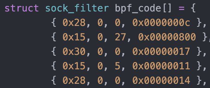 BPFDoor source code BPF Filters