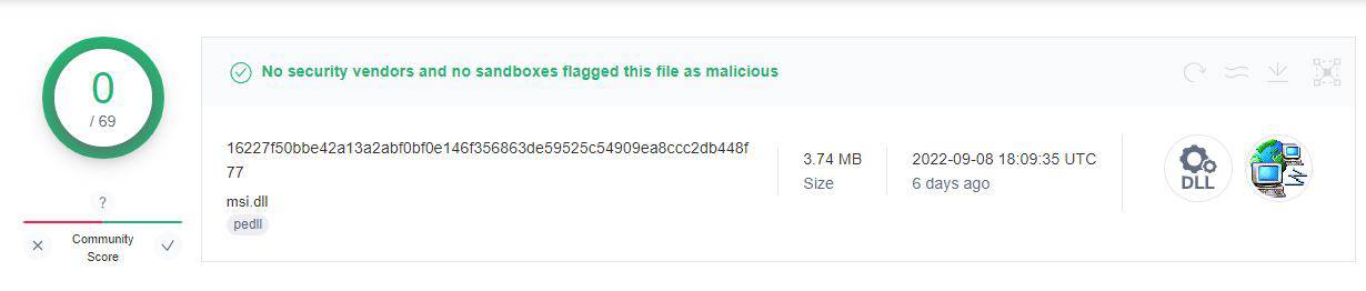 0 detection rate on initial upload in VirusTotal