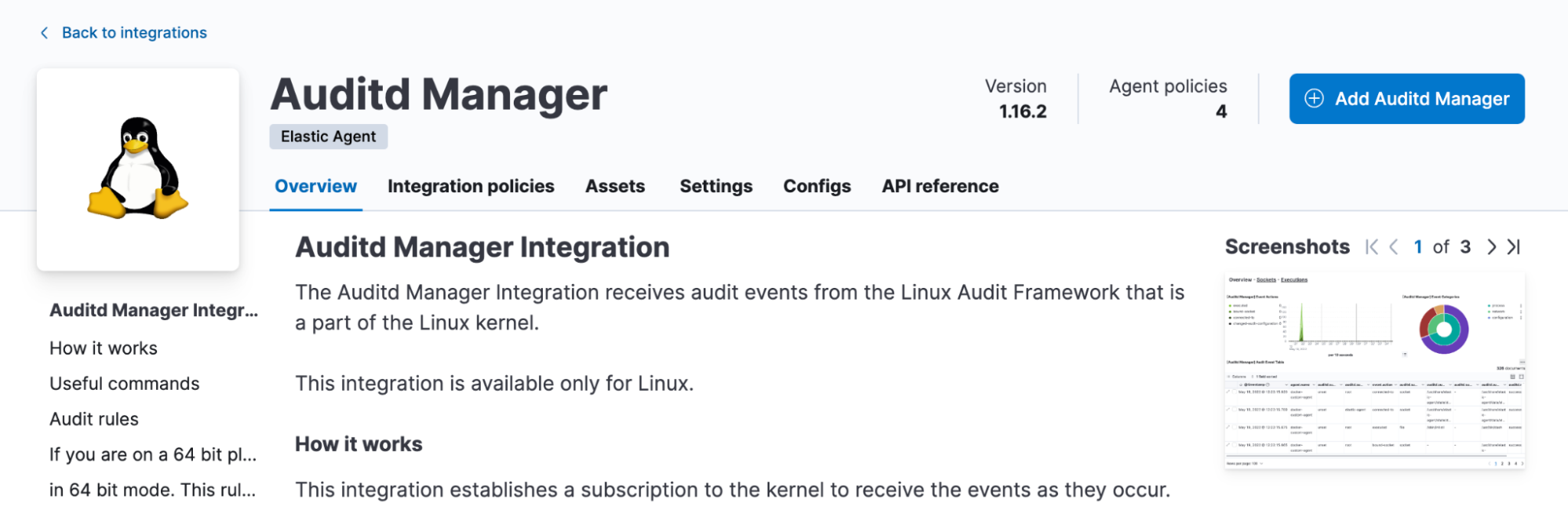 Auditd Manager integration in Elastic